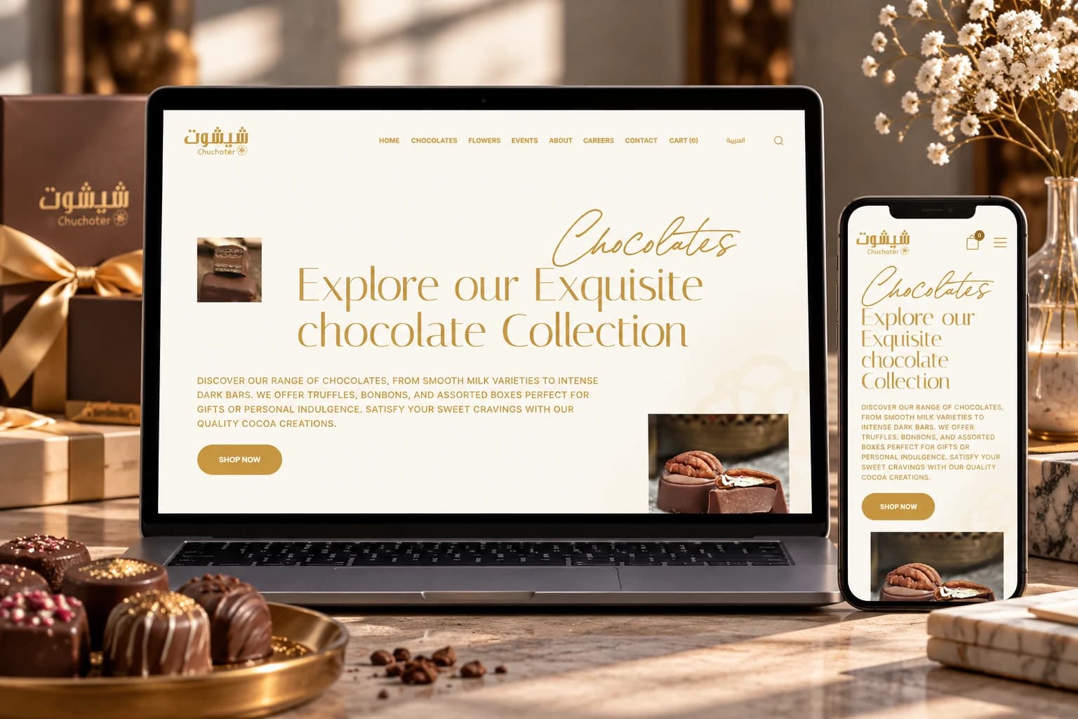Chuchoter Qatar — Luxury Chocolates & Floral Boutique — Luxury Chocolates & Floral Boutique